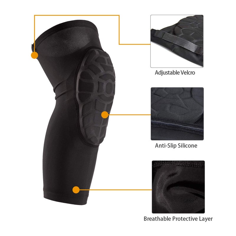 VIWINVELA Kids Knee Pads and Elbow Pads Set Toddler Soft Protective Gear Black M - Image 3